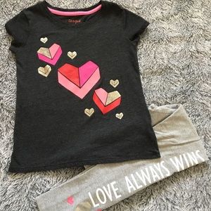 Girls’ tee and legging outfit (Target)